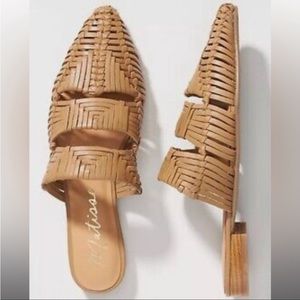 Matisse TUSCAN MULE braided straps pointed toe Beige NWT